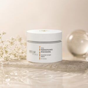 Envase de 50 ml de la Crema Redensificante Renovadora Retinol Rica de Miriam Pérez, emulsión antiedad suntuosa y nutritiva.