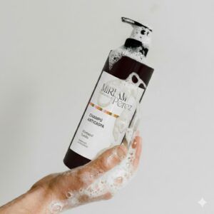 Envase de 400ml del Champú Anticaspa de Miriam Pérez, tratamiento para el control de la descamación