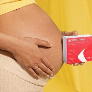 Caja de Seidibion Prime, suplemento nutricional para el embarazo y la lactancia con cápsulas y comprimidos
