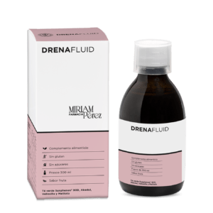 Envase de Drenafluid 300 ml, jarabe natural para la eliminación de líquidos y toxinas.