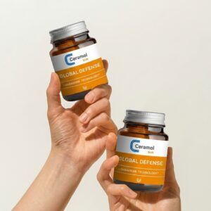 Caja de Ceramol Sun Global Defense 30 comprimidos, suplemento para la fotoprotección oral