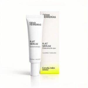 Envase de gh K-AT Serum de Gema Herrerías, tratamiento para ojeras y bolsas
