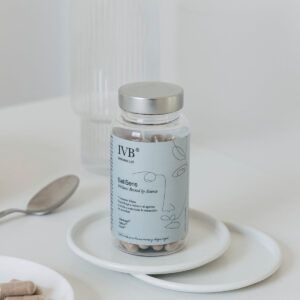 Bote de Satisens de IVB Wellness, suplemento para el control de la saciedad y el bienestar emocional.