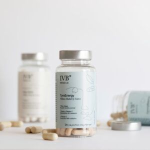 Bote de 60 cápsulas de Tyroenergy de IVB Wellness, suplemento para el apoyo nutricional de la tiroides