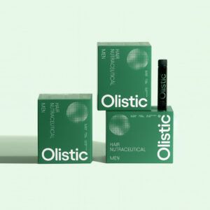Pack de 3 cajas de Olistic Men, tratamiento de tres meses para la salud capilar masculina.