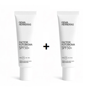 Gema Herrerias - PACK  Fotoprotector Fotobioma SPF50+ sin color 50ml