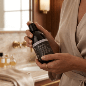 Envase de Champú Ultra Repair de Sendo Concept, limpieza reestructurante para cabello castigado.