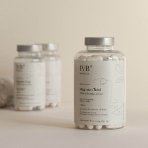 Bote de Magnesio Total de IVB Wellness Labs con 180 cápsulas, suplemento de magnesio de alta biodisponibilidad.