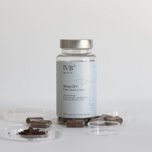 Bote de Stress Off de IVB Wellness Labs, suplemento adaptógeno para el control del estrés.