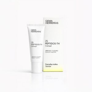 Cremagel gh 25 PÉPTIDOS-TH de Gema Herrerías con aplicador roll-on para cuello y escote.
