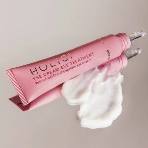 Envase de The Dream Eye Treatment de Holisi, tratamiento avanzado para el contorno de ojos