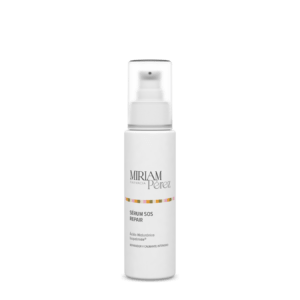 Frasco del Sérum SOS Repair de la Farmacia Miriam Pérez para la recuperación de pieles agredidas.