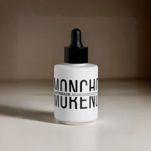 Envase de Rapunhair de Moncho Moreno, serum para el crecimiento y salud del cabello.