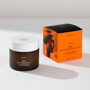Envase de Iride Tono Radiante y Luminosidad del Dr. Arturo Alba, crema revitalizante.