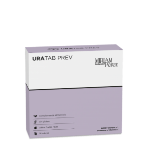 Caja de 14 sobres de Uratab Prev de la Farmacia Miriam Pérez para el bienestar del tracto urinario