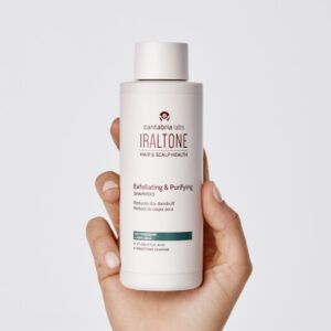 Bote de Iraltone Champú Exfoliante y Purificante de Cantabria Labs para higiene capilar profunda.