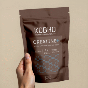 Bote de Creatina Plus de Kobho Labs, suplemento de creatina monohidrato de alta pureza