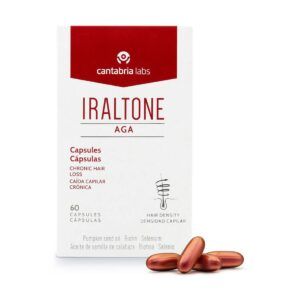 Caja de Iraltone AGA de Cantabria Labs para el tratamiento de la caída del cabello crónica.