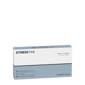 Caja de Stresstab 30 comprimidos suplemento para estrés y cortisol