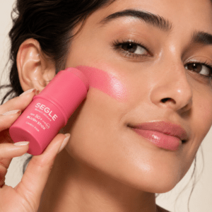 Envase del Blush Colorete en Crema SPF 50+ de Segle en tono Candy Pink.