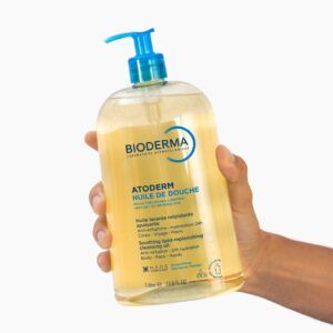 Bioderma Atoderm Aceite de Ducha 1000ml, aceite limpiador hidratante para piel muy seca y atópica, apto para bebés y niños